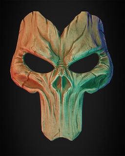 darksiders ii death mask cosplay 3d print model helmet armor 3dprint warrior medieval villain game cosplayer dark horror skull skeleton goth 3d print model - Mito3D