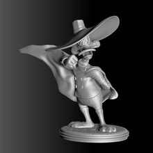 ASA negra Pato 3d imprimível jogos Disney valsa desenho animado figura brinquedo 3d print model - Mito3D