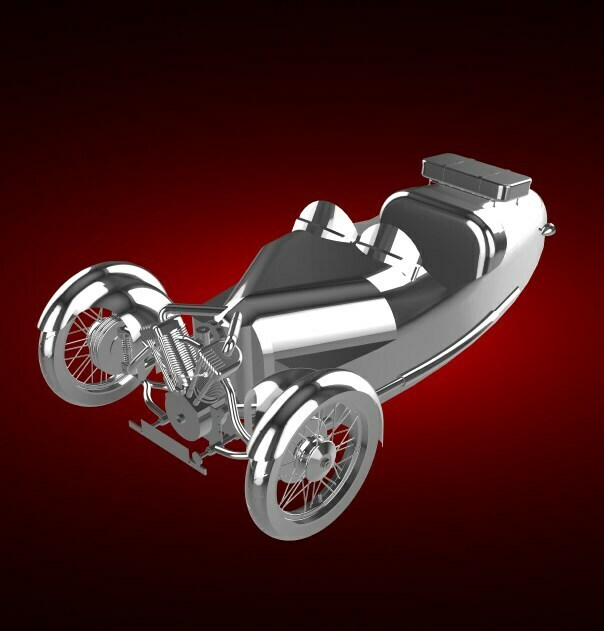 darmont type ds three-wheeler Home bolide automobile car vehicle rally race sports derby supercar gt 3D print model - Mito3D