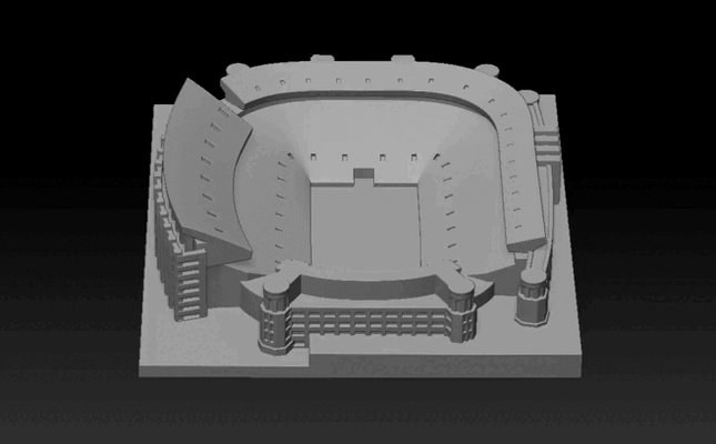 darrell k royal texas stadium football rugby american 3d print model - Mito3D