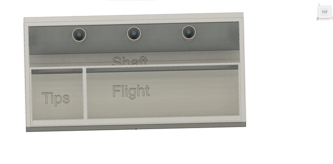 dart storage box storgage flights tips shaft 3d print model - Mito3D