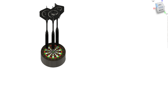 dart tahtası ok Kulp destek Dart oyunu 3d print model - Mito3D