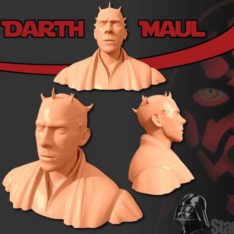 darth maul Büste 3D print model - Mito3D