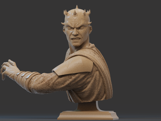 darth maul bust 3d print art ahsoka tano star wars clone rebels vader sith jedi anakin lightsaber laser stormtrooper apprentice 3d print model - Mito3D