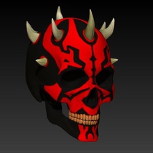 darth maul crâne v2 art étoiles les guerres le 3d print model - Mito3D