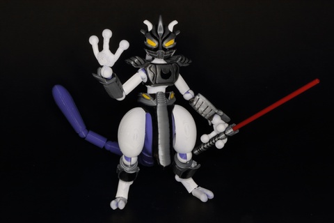 dark mewtwo action figure Pokémon étoile guerres sith jouet articulé stupéfait arts 3d print model - Mito3D
