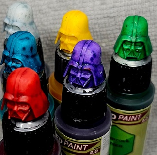 darth vader helmet star wars - army painter 10 & 20 speed paint speedpaint colour swatch super mini cap 17ml 18ml armypainter contrast topper tabletop miniature bottle support thumbnails 3d print model - Mito3D