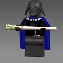 Darth Vader Lego adam kamış drath tuvalet kağıt Kulp destek kask araç 3d print model - Mito3D