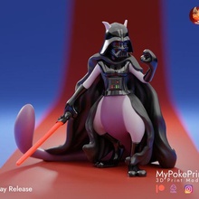 Darth Vader mewtwo star savaşlar pokemon ezmek 3d print model - Mito3D