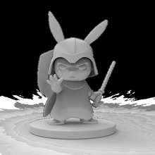 darth vader Pikachu 3d impresión diorama pokemon estrella guerras Jedi sith 3d print model - Mito3D