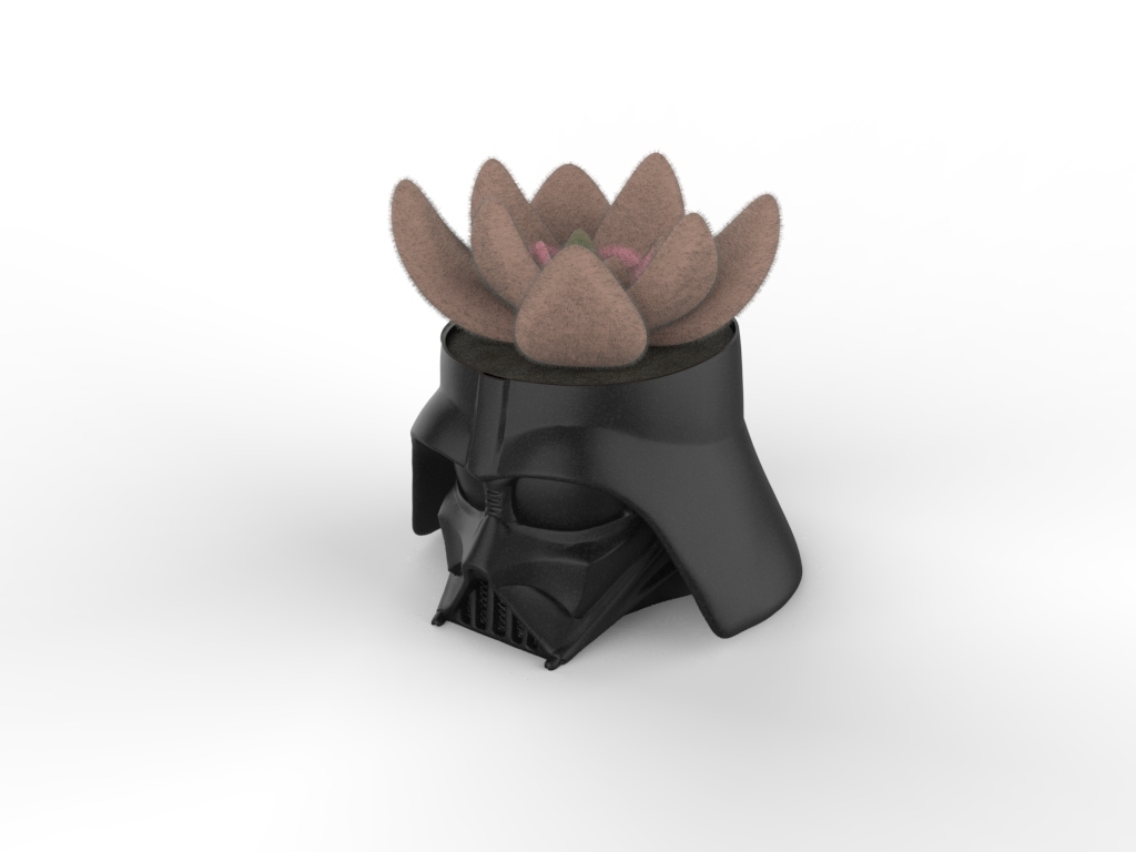 darth Vader Panela plantador lápis suporte escrivaninha ar livre interior jardim vaso Estrela guerras impressão colocar cacto suculentos plantar 3D print model - Mito3D