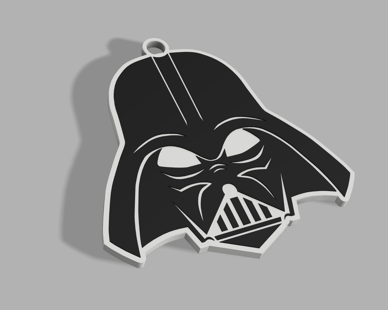 dark vader étoile guerres porte clés 3D print model - Mito3D