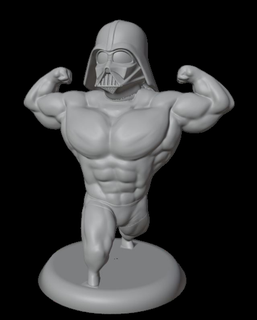Darth Vader swole Sanat Yıldız Savaşları Jimnastik güç dublebiceps 3d print model - Mito3D