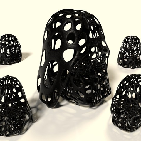 darth vader-voronoi-Stil Spiel Spielzeug, Spiel-Zubehör 3D print model - Mito3D