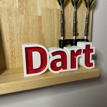 dart art decoration 3d print model - Mito3D