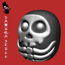 daruma skull art eye colecionaveis br 3d print model - Mito3D