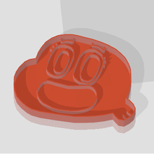 darwin Watterson Galleta cortador goma mascar corte asombroso mundo divertido dibujos animados red 3d print model - Mito3D