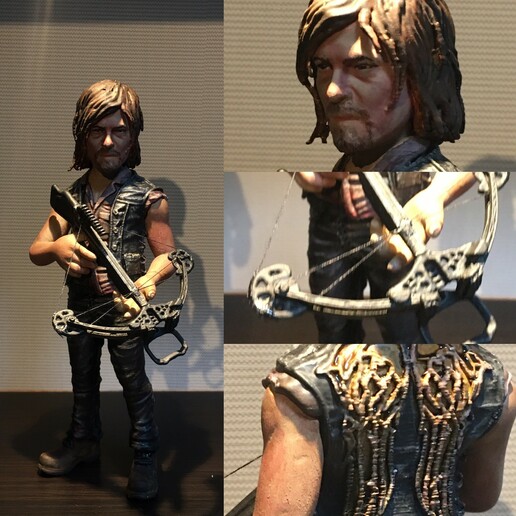 daryl dixon passeggio morto risveglio daryldixon walkingdeadgame amc 3dprinting 3dprinted uomo corpo scultura statua apocalisse spaventoso creatura mitico mostro arte tomba miniature figurine sculture 3D print model - Mito3D