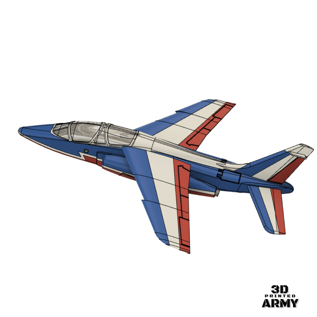 Dassault Dornier alphajet scalemodel 1 44 avion aviation jet entraîneur combattant patrouille France air Obliger luftwaffe lumière attaque échelle modèle 3D print model - Mito3D