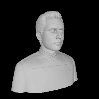 data - star trek startrek Art from bust human movie character person figure figurine celebrity brent spiner ender 3 ender3 free 3d print model - Mito3D