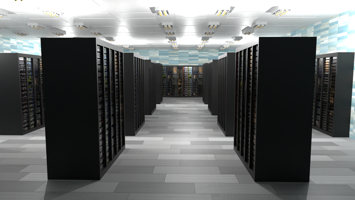 data communication server room building comms center centre hall interior office architecture business 3d print model - Mito3D