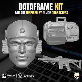 dataframe kit 3d printable file action figures gi joe mezco marvel legends classified action force head headsculpt dataframe kit  3d print model - Mito3D