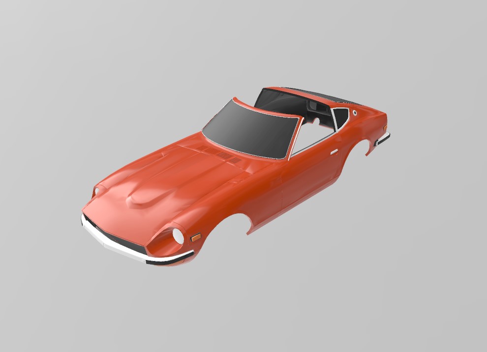 Datsun 240 targa topo 1 24 25 escala arte 240z fairlady carro corpo jdm nissan cabriolet 3D print model - Mito3D