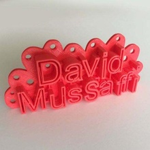 Davids Tür Zeichen 3d print model - Mito3D