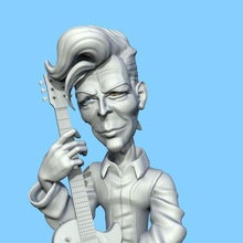 David Bowie stl Sänger berühmt 3d print model - Mito3D