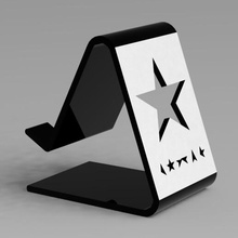 david bowie phone support black star 3d print model - Mito3D
