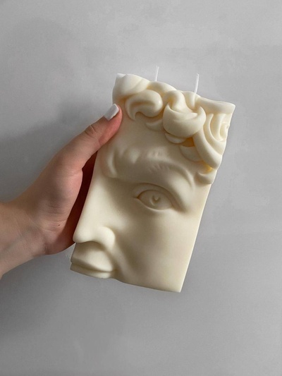 david candle home home decor art 3d model molds fase 3d print model - Mito3D