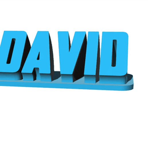 david desk plate 3D print model - Mito3D