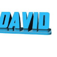 David bureau assiette 3d print model - Mito3D