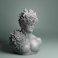 david experiment david michelangelo sculpture art deco decoration decorative interior bust crystal 3d print model - Mito3D
