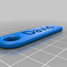 david flat personalized key chain customized accessories 3d print model - Mito3D