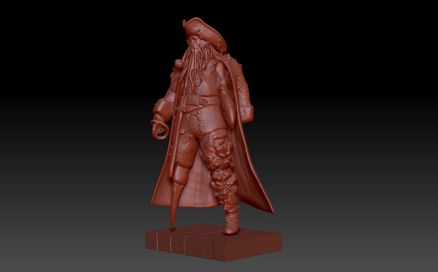david Jones Arte piratas caribe figura cine 3D print model - Mito3D