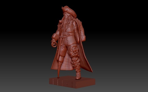 david jones arte david jones pirati caraibico figura cinema pirati caraibico 3d print model - Mito3D