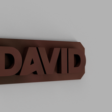 david keychain jewelry 3d print model - Mito3D