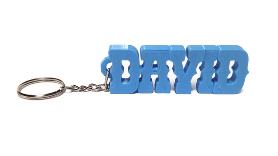 david llavero keychain key chain name keys tag identifier 3d print model - Mito3D