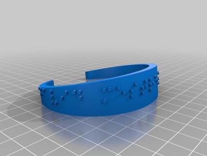 david mestres braile personalizado pulseiras 3d print model - Mito3D