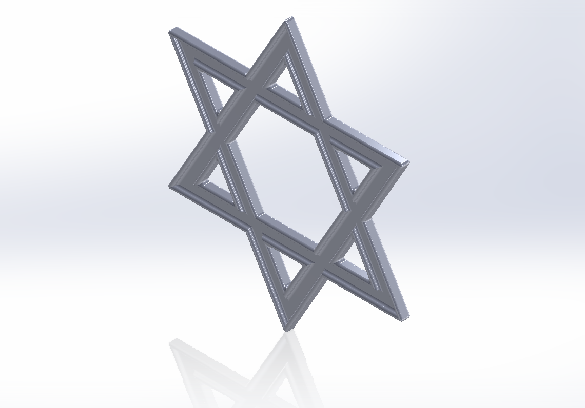 david stella Israele nazione bandiera 3D print model - Mito3D