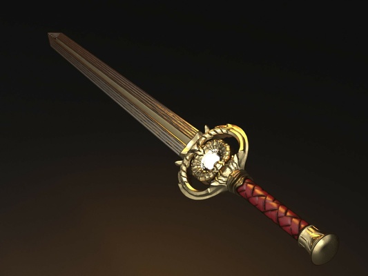 nascer sol 95cm 1 entregue espada skyrim adereços videogame cosplay fantasia 3d print model - Mito3D