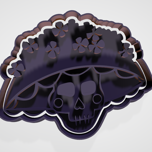 day dead cookie cutter fondant set cutters cookies cokies catrina of death bread jaguar skull mexico tradition november 2nd 3D print model - Mito3D