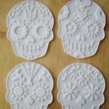 day dead cookie cutter set sugar skull cutters diadems 3d print model - Mito3D