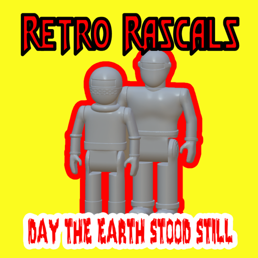 day earth stood art retro rascals sci-fi sy-fy 50's monster movies 3D print model - Mito3D