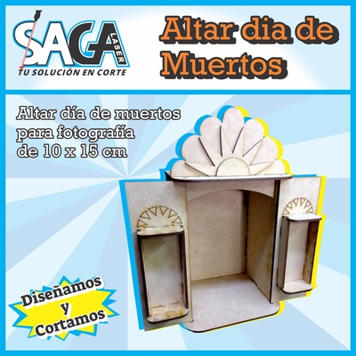 día of muerto nicho mdf arte cnc láser mexico celebracion 3d print model - Mito3D