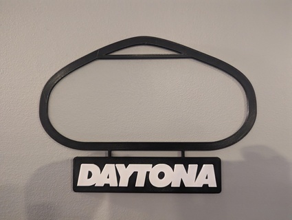 Daytona internacional autopista oval pista mapa placa identificação 3d print model - Mito3D