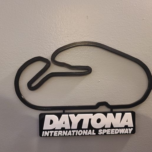 Daytona carretera pista mapa Placa nombre pared Arte 3D print model - Mito3D