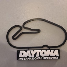 Daytona estrada pista mapa placa identificação parede arte 3d print model - Mito3D