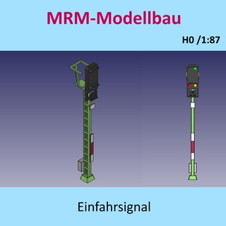 db entry signal - h0 kit Game entry signal signal db kit model making model railroad railroad modeltrain h0  3d print model - Mito3D